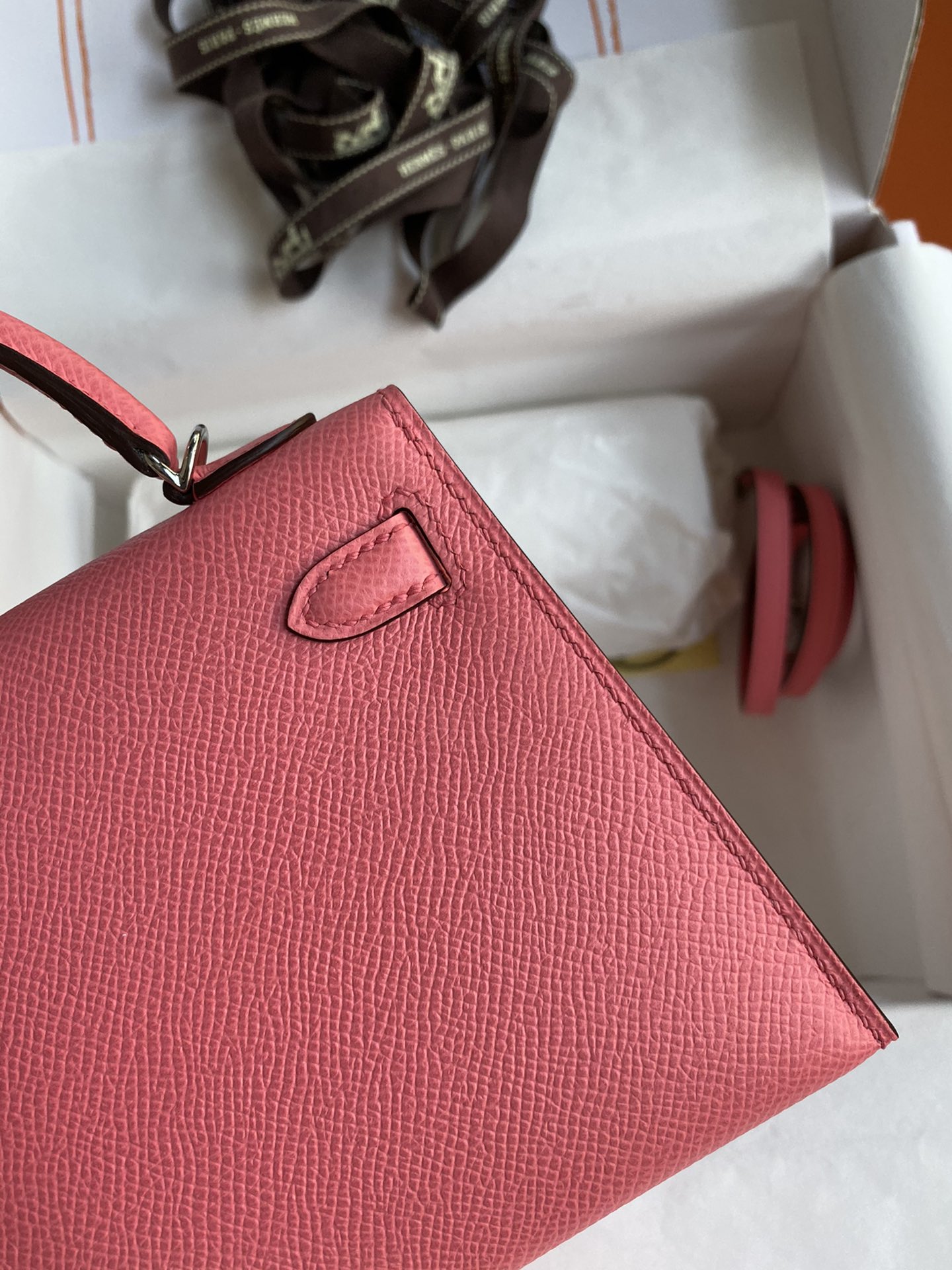 Hermes Kelly Mini II Bag 19CM In Rose Pink Epsom Leather